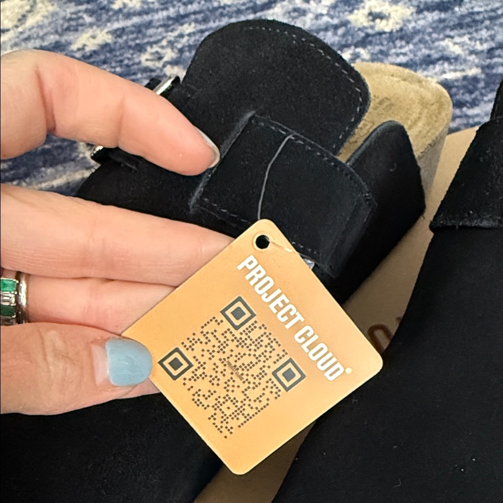 Women’s Black project cloud platform clogs with B… - image 6